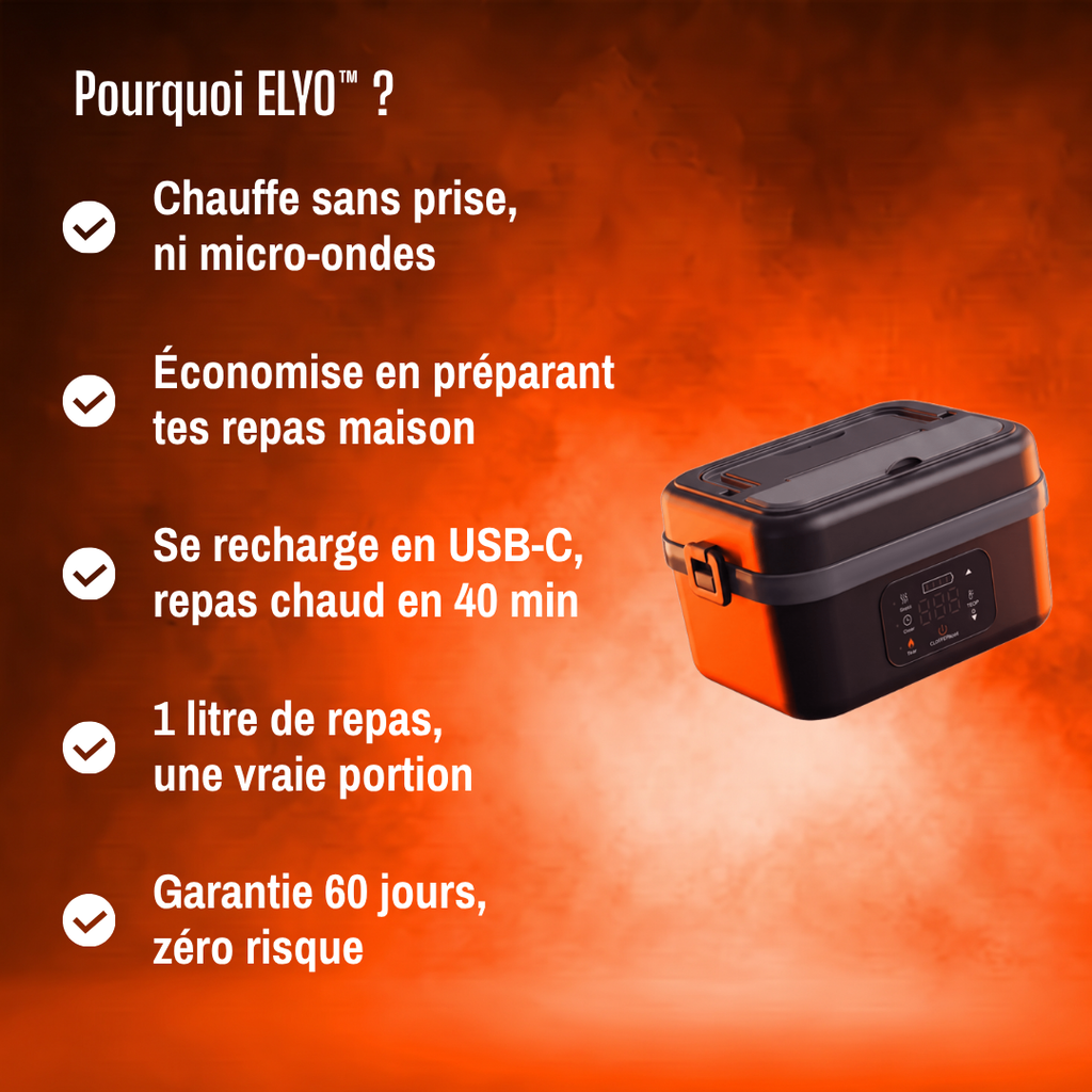 ELYO™ - Gamelle Chauffante Sans Fil